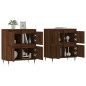vidaXL Sideboards 2 Stk. Braun Eichen-Optik Holzwerkstoff vidaXL Sideboards 2 Stk. Braun Eichen-Optik Holzwerkstoff