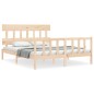 vidaXL Massivholzbett mit Kopfteil 160x200 cm vidaXL Massivholzbett mit Kopfteil 160x200 cm