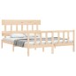 vidaXL Massivholzbett mit Kopfteil 160x200 cm vidaXL Massivholzbett mit Kopfteil 160x200 cm