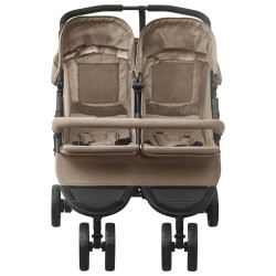 vidaXL Geschwisterwagen Taupe Stahl
