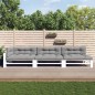 vidaXL Palettenkissen 7-tlg. Grau Stoff vidaXL Palettenkissen 7-tlg. Grau Stoff