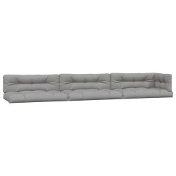 vidaXL Palettenkissen 7-tlg. Grau Stoff