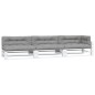 vidaXL Palettenkissen 7-tlg. Grau Stoff vidaXL Palettenkissen 7-tlg. Grau Stoff