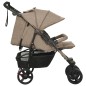 vidaXL Geschwisterwagen Taupe Stahl vidaXL Geschwisterwagen Taupe Stahl