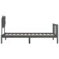 vidaXL Massivholzbett mit Kopfteil Grau 90x200 cm vidaXL Massivholzbett mit Kopfteil Grau 90x200 cm