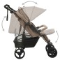 vidaXL Geschwisterwagen Taupe Stahl vidaXL Geschwisterwagen Taupe Stahl