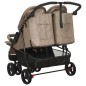 vidaXL Geschwisterwagen Taupe Stahl vidaXL Geschwisterwagen Taupe Stahl