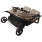 vidaXL Geschwisterwagen Taupe Stahl vidaXL Geschwisterwagen Taupe Stahl