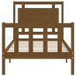 vidaXL Massivholzbett mit Kopfteil Honigbraun 90x200 cm vidaXL Massivholzbett mit Kopfteil Honigbraun 90x200 cm