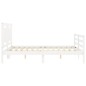 vidaXL Massivholzbett mit Kopfteil Weiß 160x200 cm vidaXL Massivholzbett mit Kopfteil Weiß 160x200 cm