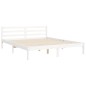 vidaXL Massivholzbett mit Kopfteil Weiß 160x200 cm vidaXL Massivholzbett mit Kopfteil Weiß 160x200 cm