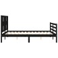 vidaXL Massivholzbett mit Kopfteil Schwarz 160x200 cm vidaXL Massivholzbett mit Kopfteil Schwarz 160x200 cm