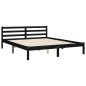 vidaXL Massivholzbett mit Kopfteil Schwarz 160x200 cm vidaXL Massivholzbett mit Kopfteil Schwarz 160x200 cm