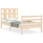 vidaXL Massivholzbett mit Kopfteil 100x200 cm vidaXL Massivholzbett mit Kopfteil 100x200 cm