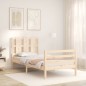 vidaXL Massivholzbett mit Kopfteil 100x200 cm vidaXL Massivholzbett mit Kopfteil 100x200 cm