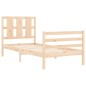 vidaXL Massivholzbett mit Kopfteil 100x200 cm vidaXL Massivholzbett mit Kopfteil 100x200 cm