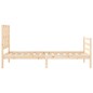 vidaXL Massivholzbett mit Kopfteil 100x200 cm vidaXL Massivholzbett mit Kopfteil 100x200 cm