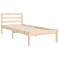 vidaXL Massivholzbett mit Kopfteil 100x200 cm vidaXL Massivholzbett mit Kopfteil 100x200 cm