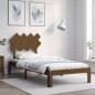 vidaXL Massivholzbett mit Kopfteil Honigbraun 90x200 cm vidaXL Massivholzbett mit Kopfteil Honigbraun 90x200 cm