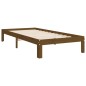 vidaXL Massivholzbett mit Kopfteil Honigbraun 90x200 cm vidaXL Massivholzbett mit Kopfteil Honigbraun 90x200 cm