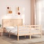 vidaXL Massivholzbett mit Kopfteil 120x200 cm vidaXL Massivholzbett mit Kopfteil 120x200 cm