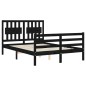 vidaXL Massivholzbett mit Kopfteil Schwarz 140x200 cm vidaXL Massivholzbett mit Kopfteil Schwarz 140x200 cm