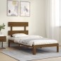 vidaXL Massivholzbett mit Kopfteil Honigbraun 100x200 cm vidaXL Massivholzbett mit Kopfteil Honigbraun 100x200 cm