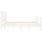 vidaXL Massivholzbett mit Kopfteil Weiß 200x200 cm vidaXL Massivholzbett mit Kopfteil Weiß 200x200 cm