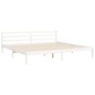 vidaXL Massivholzbett mit Kopfteil Weiß 200x200 cm vidaXL Massivholzbett mit Kopfteil Weiß 200x200 cm