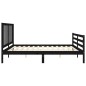 vidaXL Massivholzbett mit Kopfteil Schwarz 200x200 cm vidaXL Massivholzbett mit Kopfteil Schwarz 200x200 cm