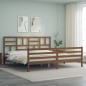 vidaXL Massivholzbett mit Kopfteil Honigbraun 200x200 cm vidaXL Massivholzbett mit Kopfteil Honigbraun 200x200 cm
