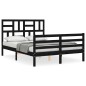 vidaXL Massivholzbett mit Kopfteil Schwarz 120x200 cm vidaXL Massivholzbett mit Kopfteil Schwarz 120x200 cm