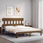 vidaXL Massivholzbett mit Kopfteil Honigbraun 160x200 cm vidaXL Massivholzbett mit Kopfteil Honigbraun 160x200 cm