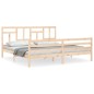 vidaXL Massivholzbett mit Kopfteil 200x200 cm vidaXL Massivholzbett mit Kopfteil 200x200 cm