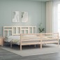 vidaXL Massivholzbett mit Kopfteil 200x200 cm vidaXL Massivholzbett mit Kopfteil 200x200 cm