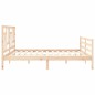 vidaXL Massivholzbett mit Kopfteil 200x200 cm vidaXL Massivholzbett mit Kopfteil 200x200 cm