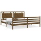 vidaXL Massivholzbett mit Kopfteil Honigbraun 200x200 cm vidaXL Massivholzbett mit Kopfteil Honigbraun 200x200 cm