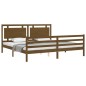 vidaXL Massivholzbett mit Kopfteil Honigbraun 200x200 cm vidaXL Massivholzbett mit Kopfteil Honigbraun 200x200 cm