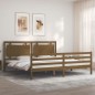 vidaXL Massivholzbett mit Kopfteil Honigbraun 200x200 cm vidaXL Massivholzbett mit Kopfteil Honigbraun 200x200 cm