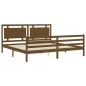 vidaXL Massivholzbett mit Kopfteil Honigbraun 200x200 cm vidaXL Massivholzbett mit Kopfteil Honigbraun 200x200 cm