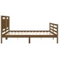 vidaXL Massivholzbett mit Kopfteil Honigbraun 200x200 cm vidaXL Massivholzbett mit Kopfteil Honigbraun 200x200 cm
