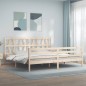 vidaXL Massivholzbett mit Kopfteil vidaXL Massivholzbett mit Kopfteil