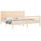 vidaXL Massivholzbett mit Kopfteil 200x200 cm vidaXL Massivholzbett mit Kopfteil 200x200 cm