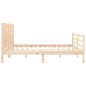 vidaXL Massivholzbett mit Kopfteil 200x200 cm vidaXL Massivholzbett mit Kopfteil 200x200 cm