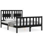 vidaXL Massivholzbett mit Kopfteil Schwarz 120x200 cm vidaXL Massivholzbett mit Kopfteil Schwarz 120x200 cm