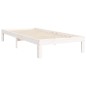 vidaXL Massivholzbett mit Kopfteil Weiß 90x200 cm vidaXL Massivholzbett mit Kopfteil Weiß 90x200 cm