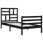 vidaXL Massivholzbett mit Kopfteil Schwarz 90x200 cm vidaXL Massivholzbett mit Kopfteil Schwarz 90x200 cm