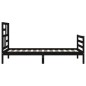 vidaXL Massivholzbett mit Kopfteil Schwarz 90x200 cm vidaXL Massivholzbett mit Kopfteil Schwarz 90x200 cm