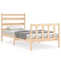 vidaXL Massivholzbett mit Kopfteil 90x200 cm vidaXL Massivholzbett mit Kopfteil 90x200 cm