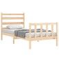 vidaXL Massivholzbett mit Kopfteil 90x200 cm vidaXL Massivholzbett mit Kopfteil 90x200 cm